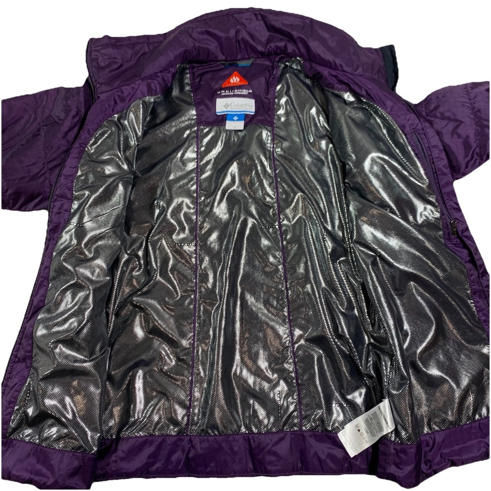 COLUMBIA Omni Heat Onmi Shied Advance Repellency Purple Coat Full Zip Women's M - Picture 8 of 10